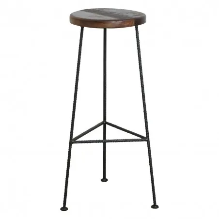 Factory Bar Stool Smithers Industrial Furniture £172.00 Reclaimed Boat Wood Rebar product_features