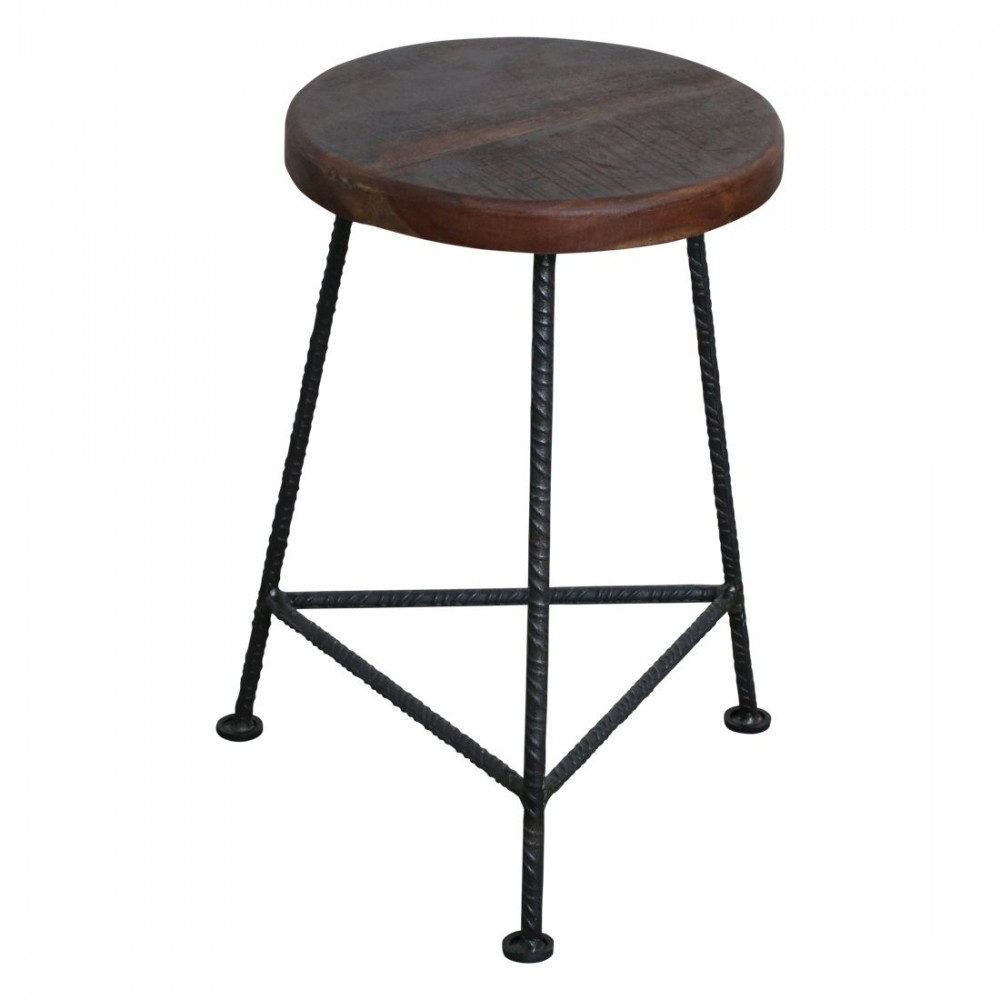 Factory Bar Stool Smithers Industrial Furniture £172.00 Reclaimed Boat Wood Rebar product_features