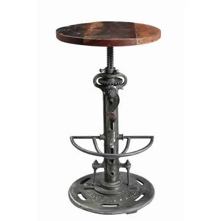 Adjustable Height Bar Stool Smithers Bar Stools £275.00 Bar Reclaimed Wood Iron product_features