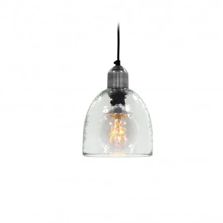 Dome Rippled Glass Pendant Light Smithers Archives £69.00 All Rooms Iron product_features