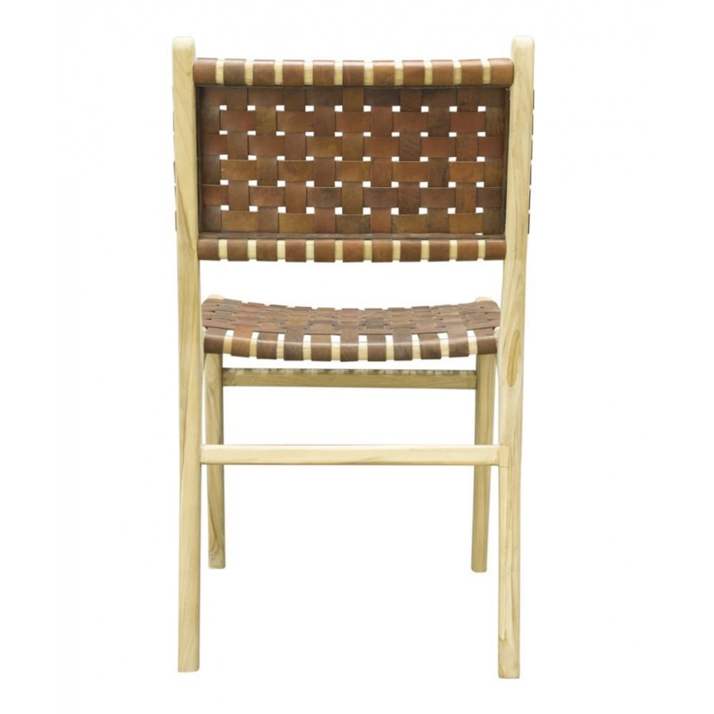 Woven White Leather Bedroom Chair Chairs £220.00 Dining Room Mango Wood product_features