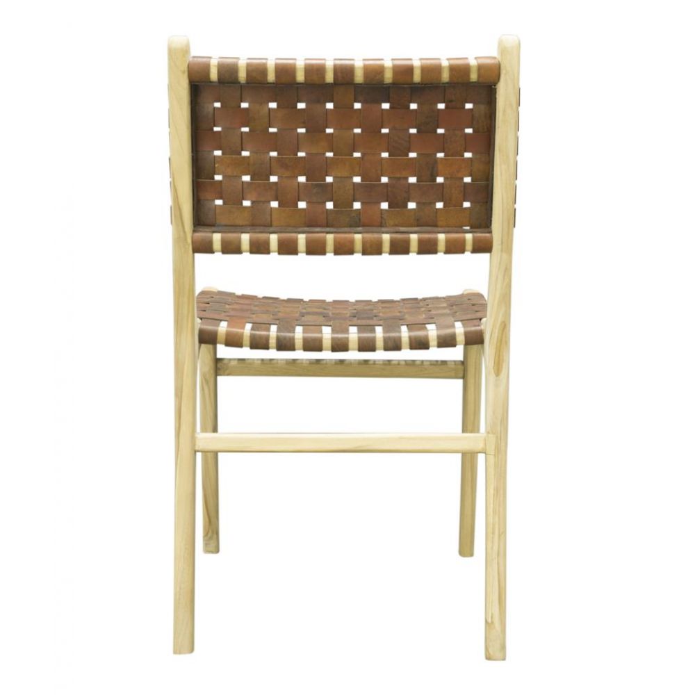 Woven Leather Dining Chair Tough Luxe