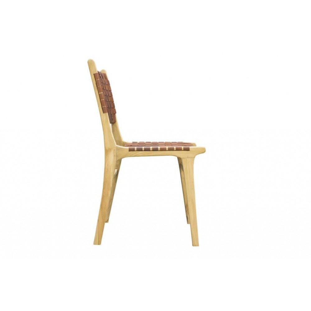Woven White Leather Bedroom Chair Chairs £220.00 Dining Room Mango Wood product_features