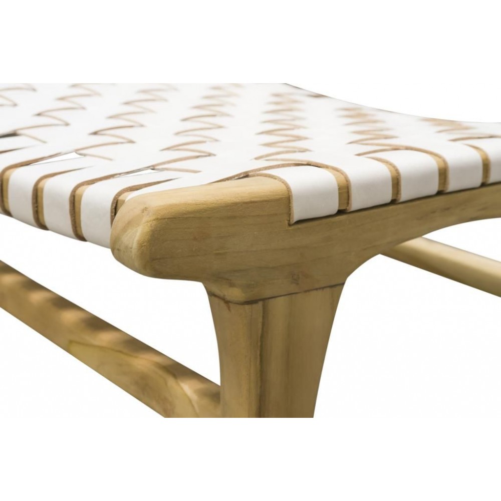 Woven White Leather Bedroom Chair Chairs £220.00 Dining Room Mango Wood product_features