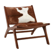 cowhide chair brown