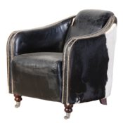 cowhide armchair