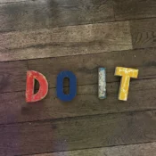 alt=" letter A and I in wood"