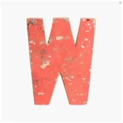 alt=" W, wood wall art lettering and letter in reclaimed wood "
