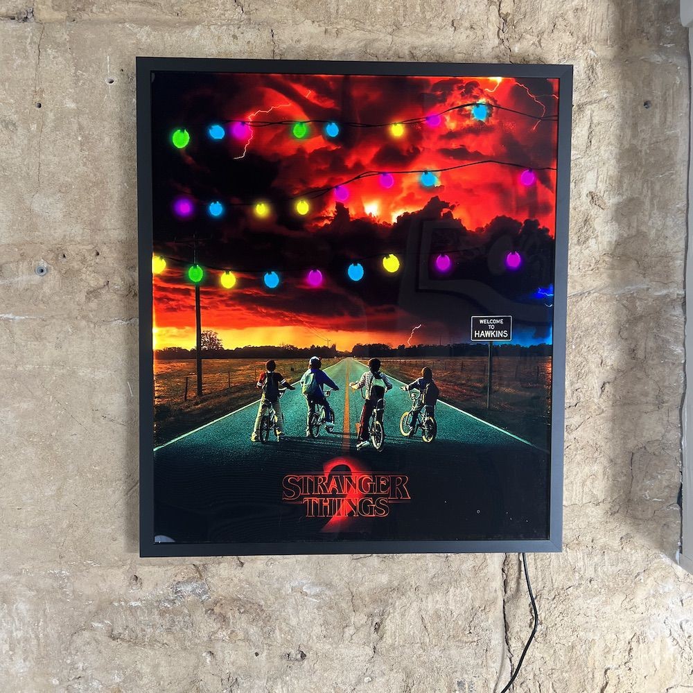 alt="stranger things neon sign light art poster for wall best quality premium luxury"