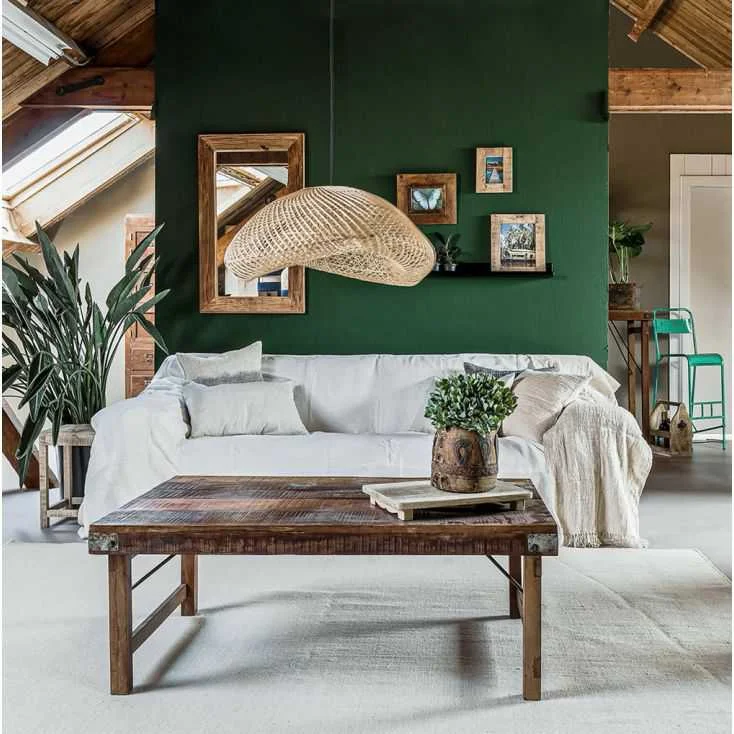 alt=“folding dark wood coffee table vintage”