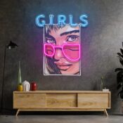 alt="UK bedroom Custom Neon Light colours Signs and LED furniture gifts by Smithers of London – Handmade in the UK"