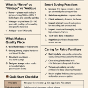 alt="retro furniture buying guide advise where to buy how to clean and look after your antique furniture"