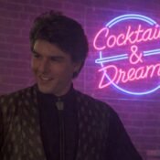 alt=" cocktails and dreams neon sign tom cruise movie"