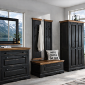 bespoke furniture wall mounted workspace in studio flat