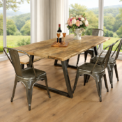 restoring old dining table into upcycled dining furniture