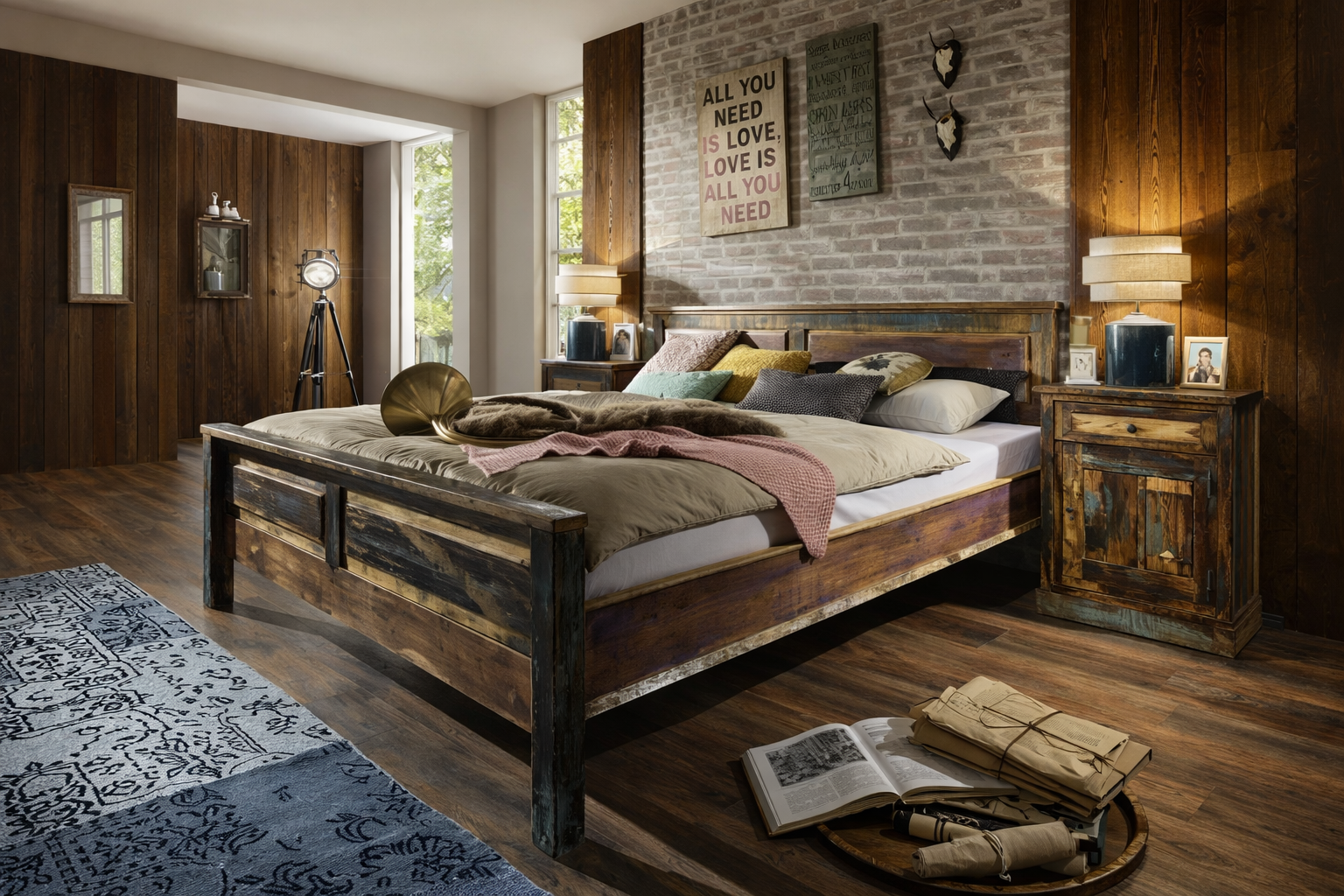 upcycled dining furniture bench made from reclaimed timber