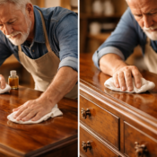 urban loft interior styled with industrial reclaimed wood furniture