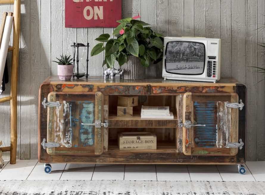 Industrial & Retro Wood Tv Units